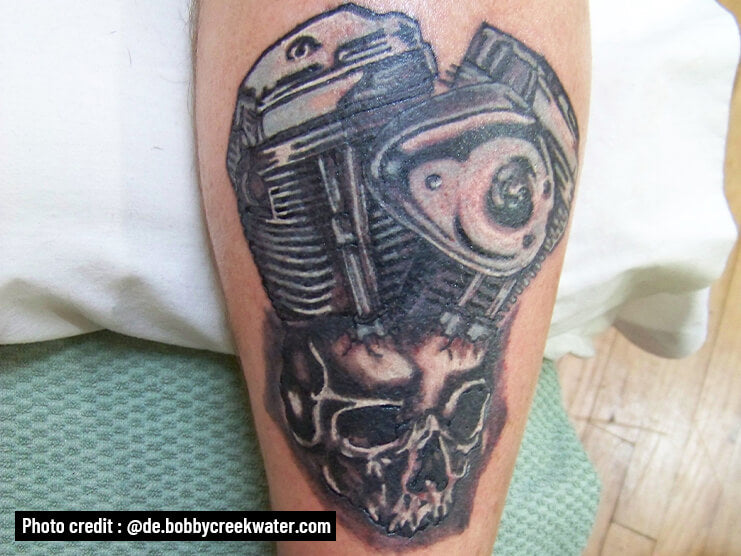 10 Exciting Motorcycle Parts Tattoo Designs - Get Your First Biker Tattoo!-I