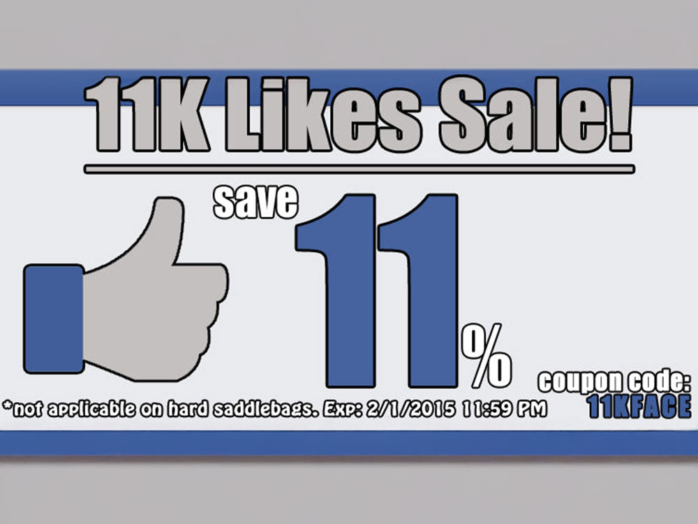 11,000 Facebook Likes = 11% Off Sale!