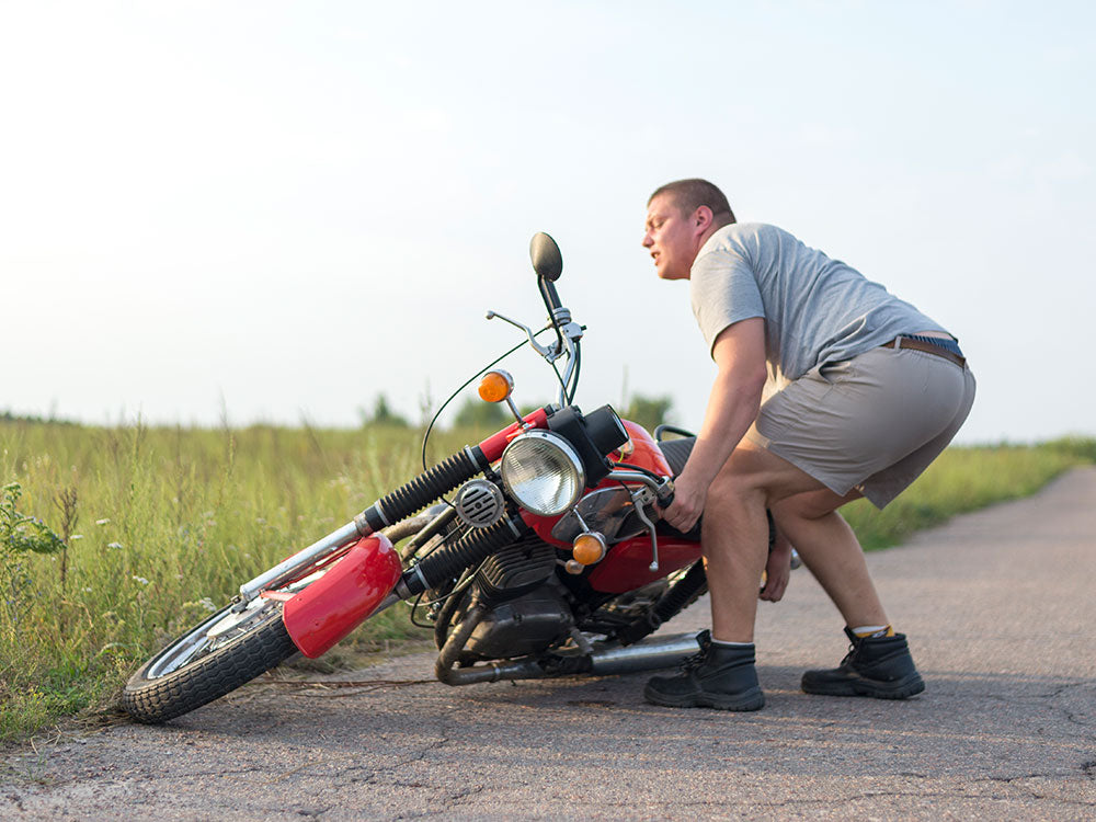 Finding your bike laid down..