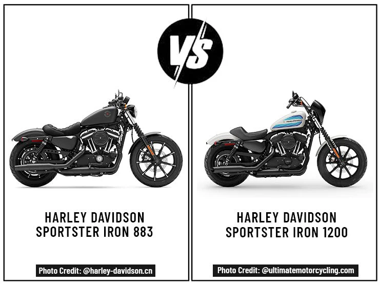 Harley-Davidson Sportster Iron 883 vs Sportster Iron 1200