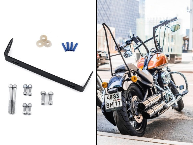 Quick-Release Sissy Bar Installation on Harley Davidson Motorcycle Without Turn Signal Relocation