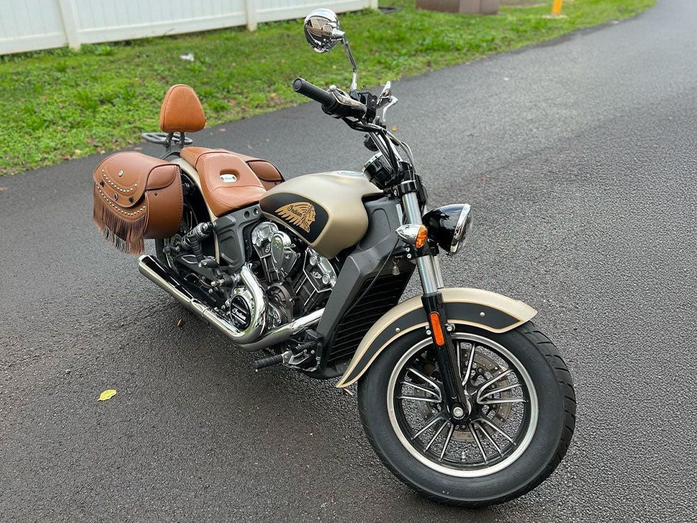 Indian Motorcycle Leather Saddlebags – Ideal for Safekeeping of Small Objects Crafted Out of Wood!