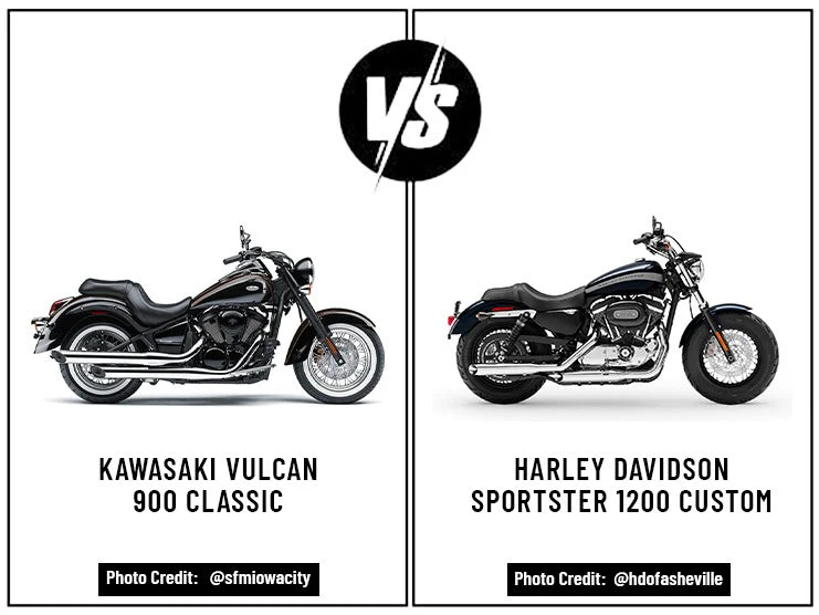 Kawasaki Vulcan 900 Classic Vs. Harley Davidson Sportster 1200 Custom