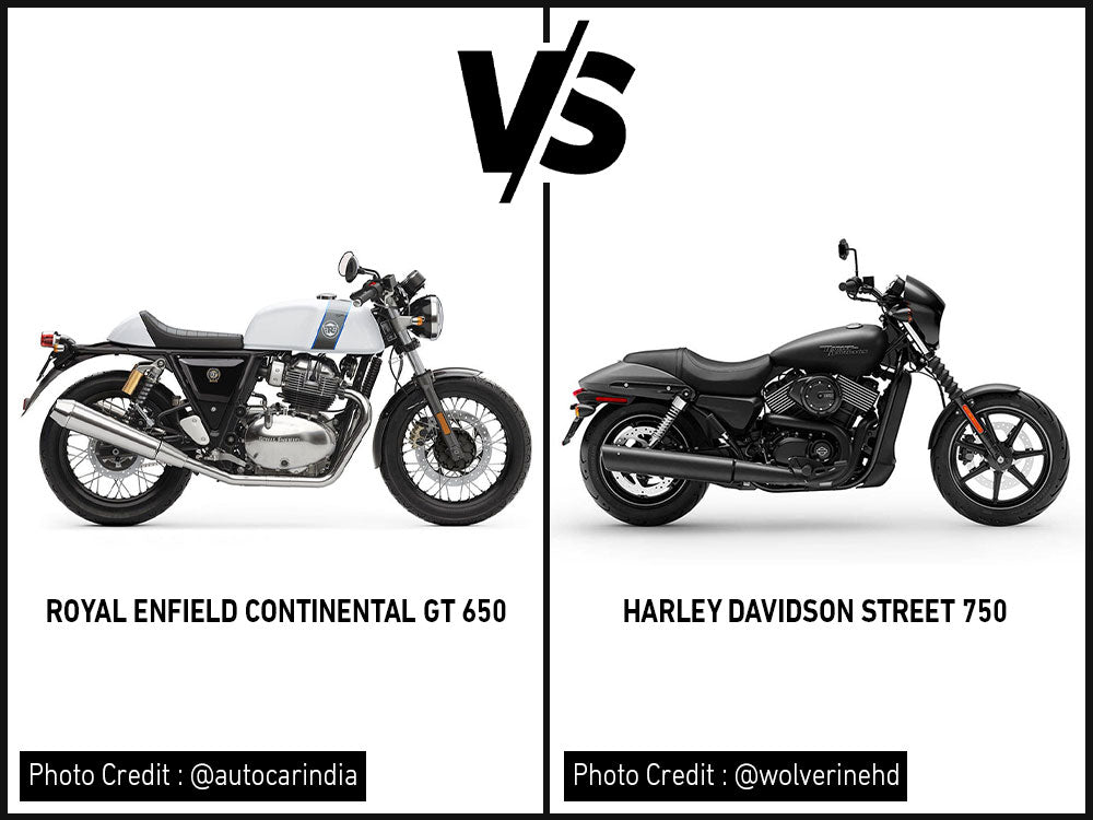 Royal Enfield Continental GT 650 Vs. Harley Davidson Street 750