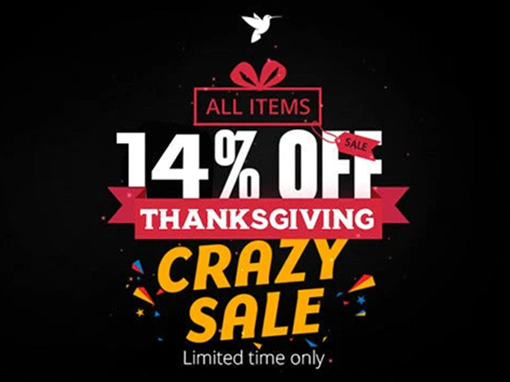 Thanksgiving Sale, 14% Off For A Limited Time!