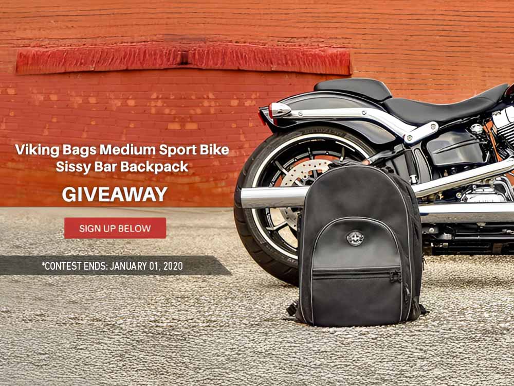 Viking Bags Medium Sport Bike Sissy Bar Backpack Giveaway