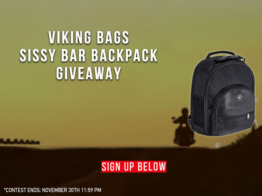 Viking Motorcycle Sissy Bar Backpack Giveaway