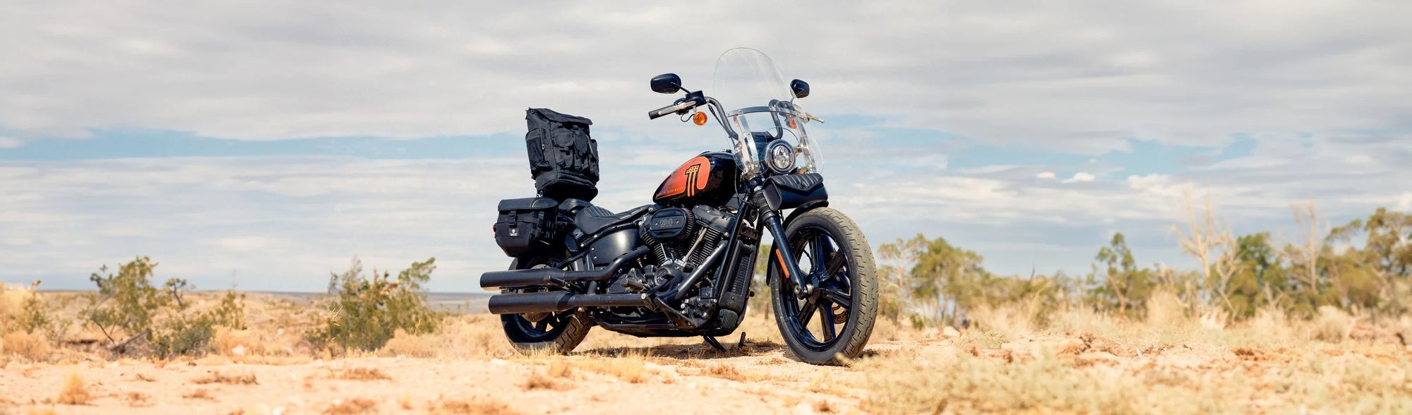 Harley Softail Street Bob FXBB All Motorcycle Luggage Bags, Parts & Accessories By Bike Web Banner