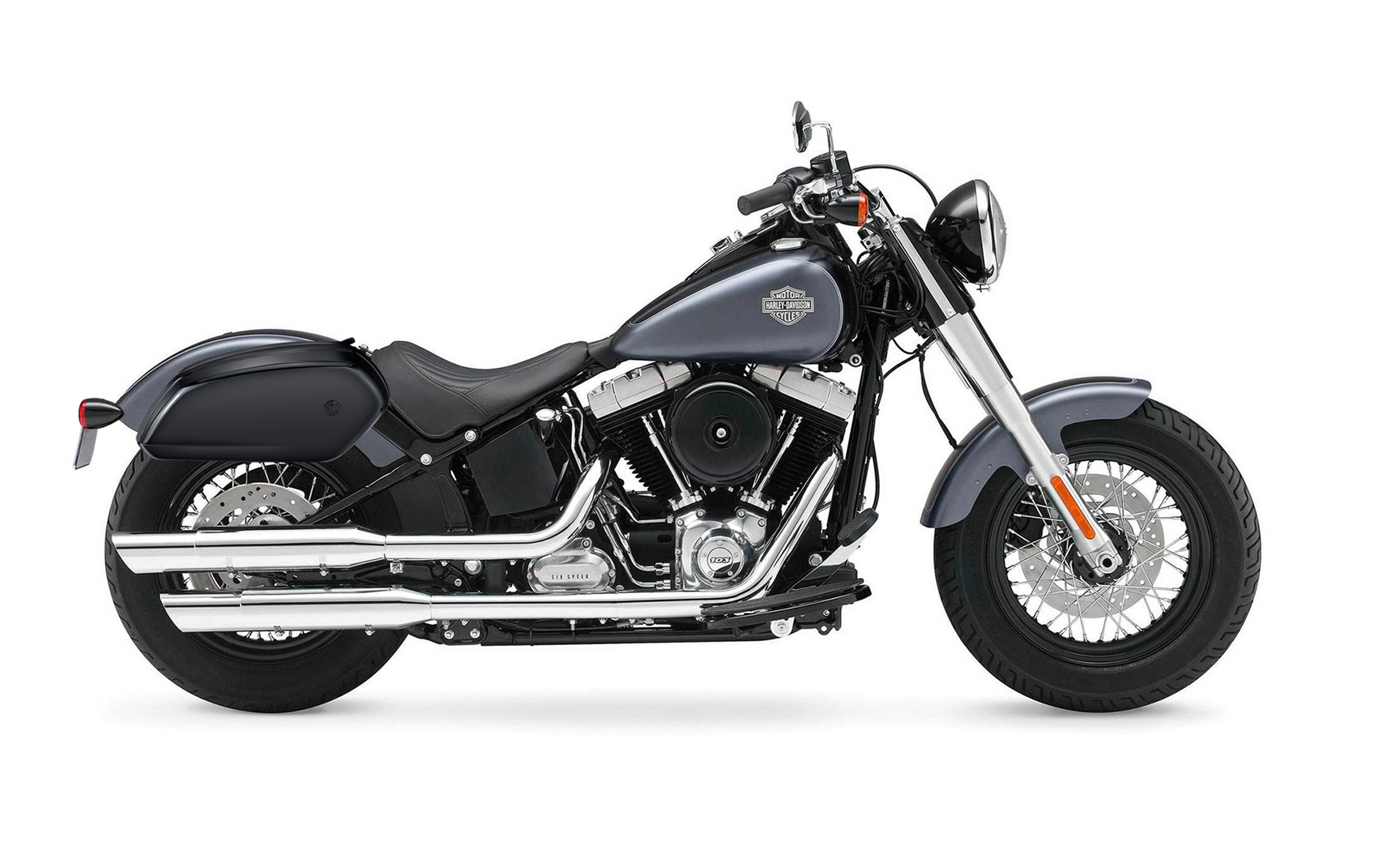 Softail slim hard discount saddlebags