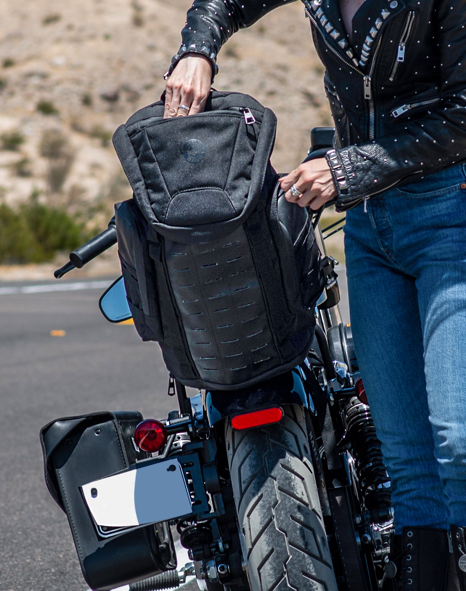 Harley sissy store bar backpack