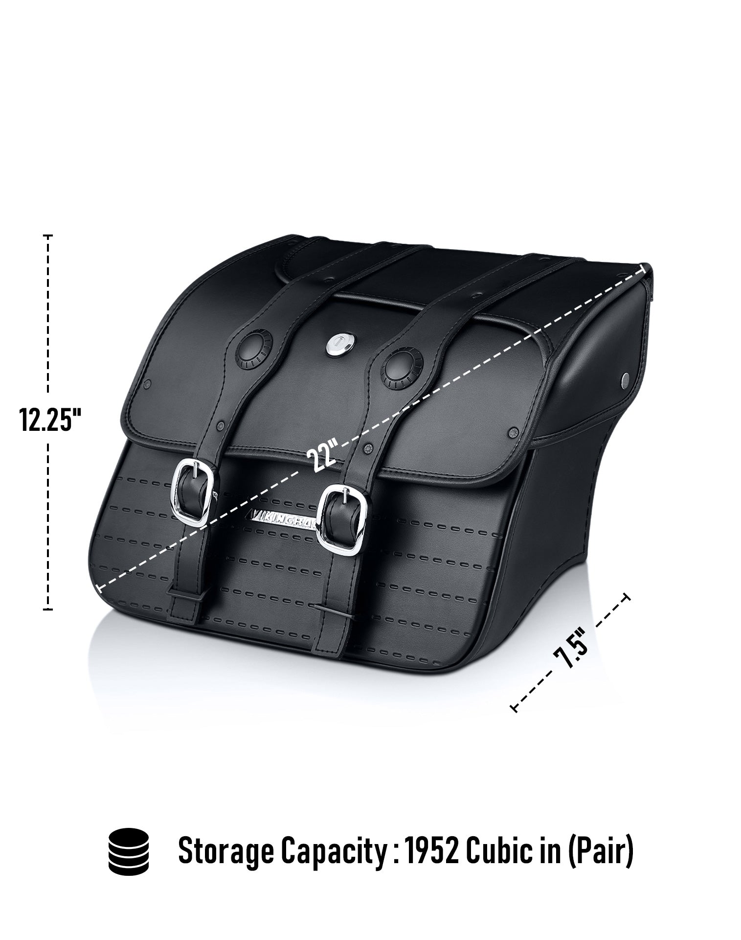 32L - ArrowHead Large (2022-24) Indian Sport Chief Motorcycle Saddlebags Storage Capacity