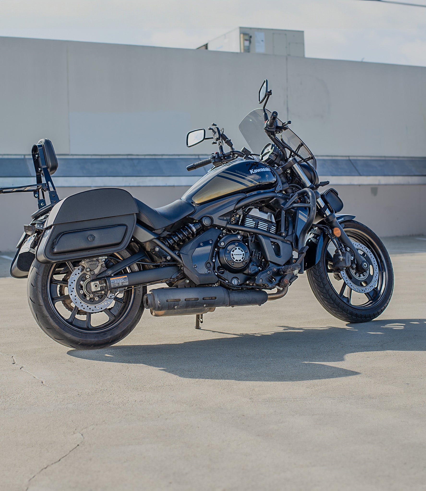 Vulcan 900 on sale custom saddlebags