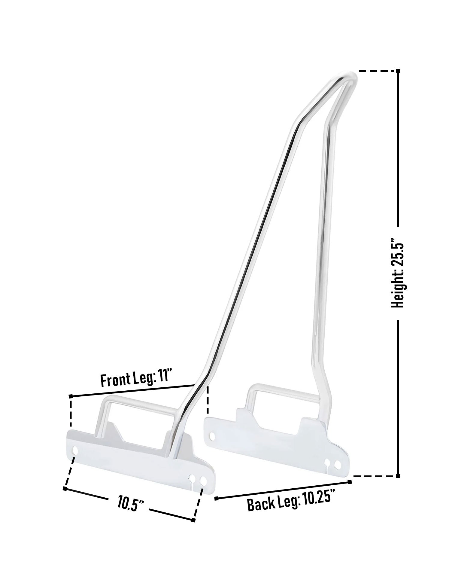 Iron Born Blade 25" Sissy Bar for Harley Dyna Low Rider FXDL Chrome