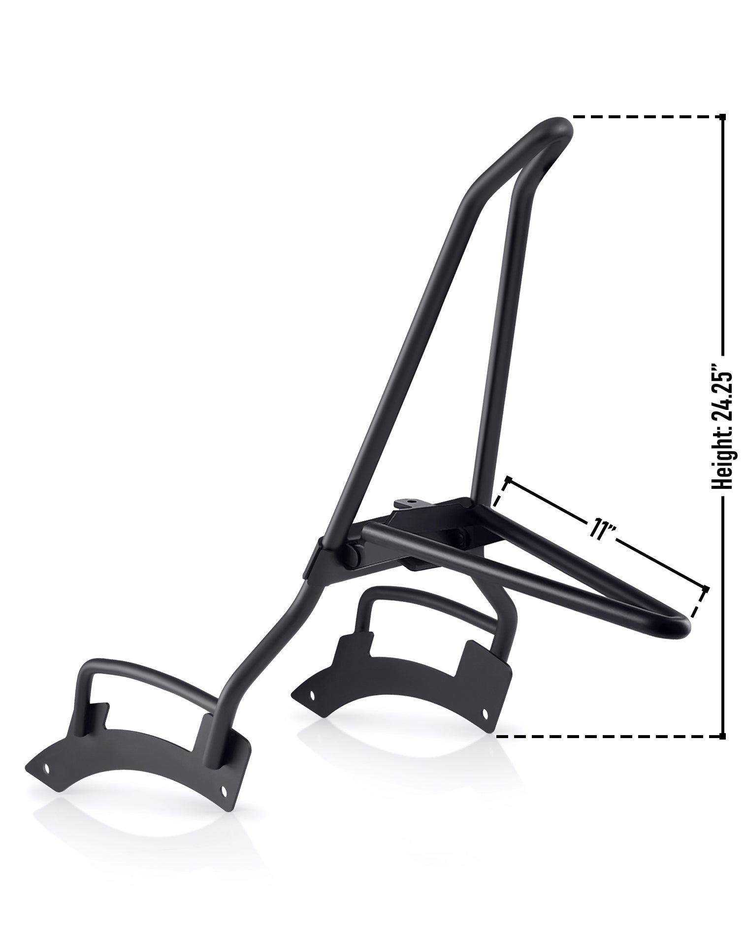 Iron Born Blade 25" Sissy Bar with Foldable Luggage Rack for Indian Scout Bobber Sixty Matte Black