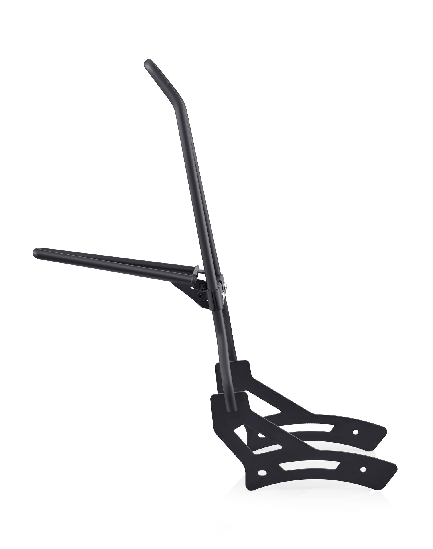 Iron Born Blade 25" Sissy Bar with Foldable Luggage Rack for Honda Rebel 1100 CMX1100 Matte Black Side View