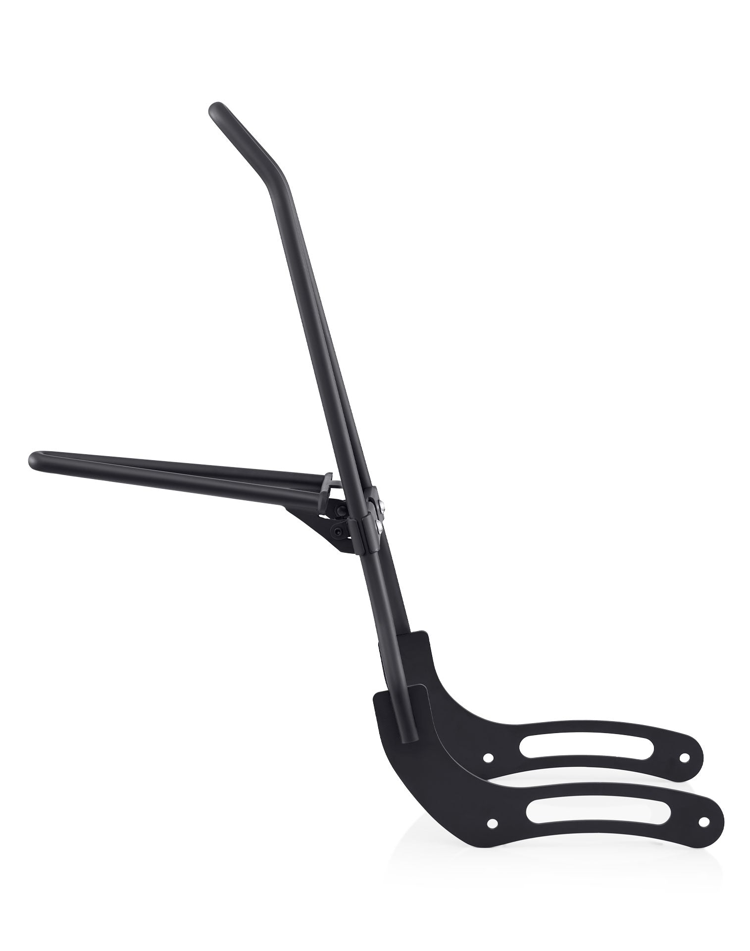 Iron Born Blade 25" Sissy Bar with Foldable Luggage Rack for Honda Rebel 500/ABS Matte Black Side View