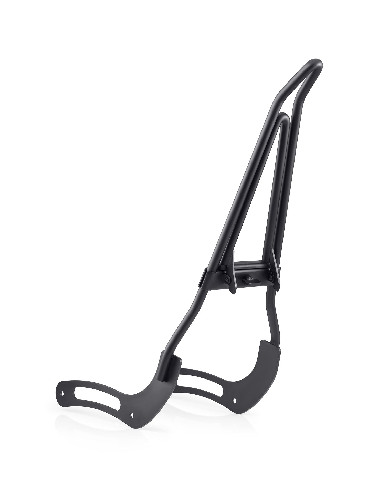 Iron Born Blade 25" Sissy Bar with Foldable Luggage Rack for Honda Rebel 500/ABS Matte Black Side Back View