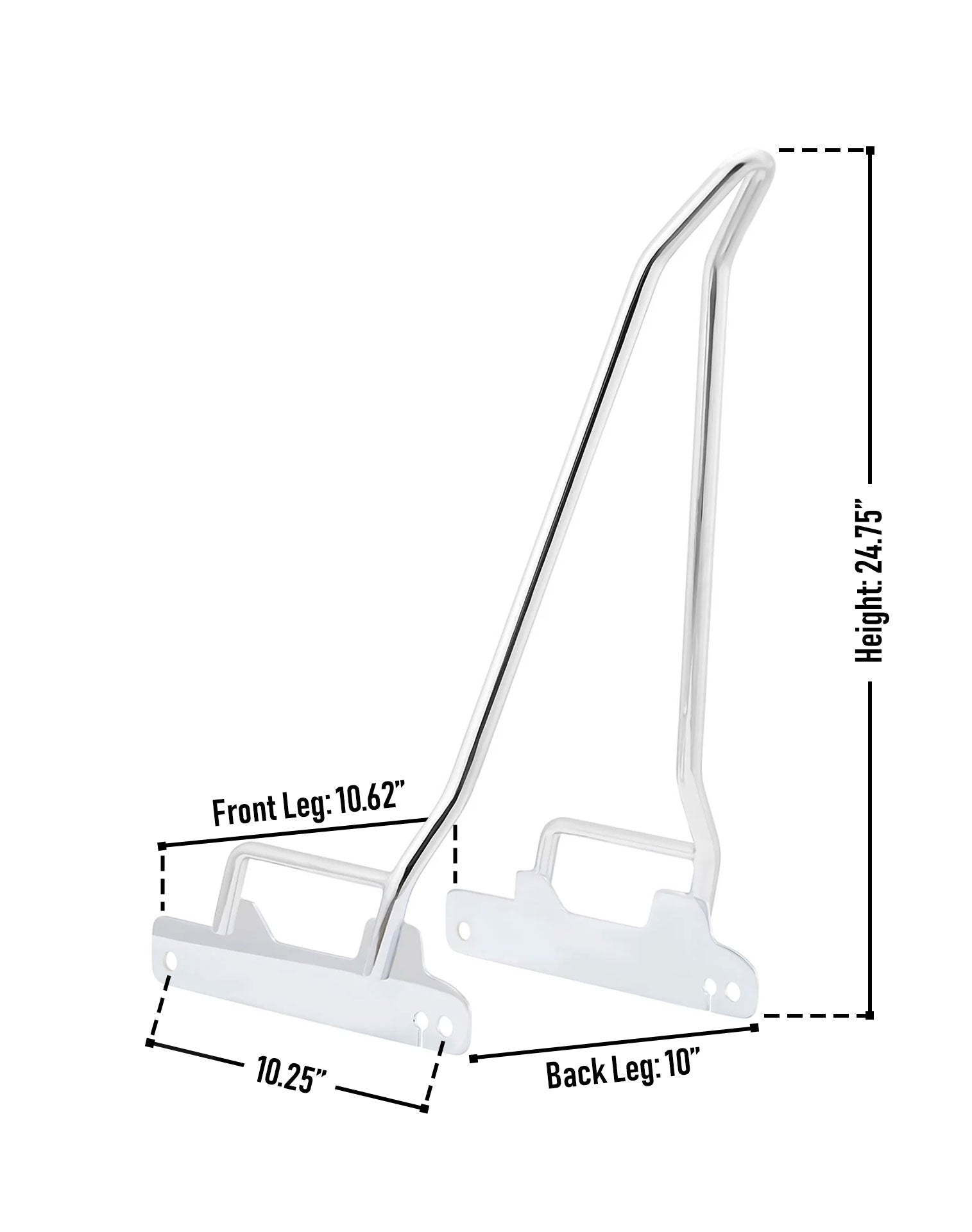 Iron Born Blade 25" Sissy Bar for Harley Dyna Fat Bob FXDF Chrome Info