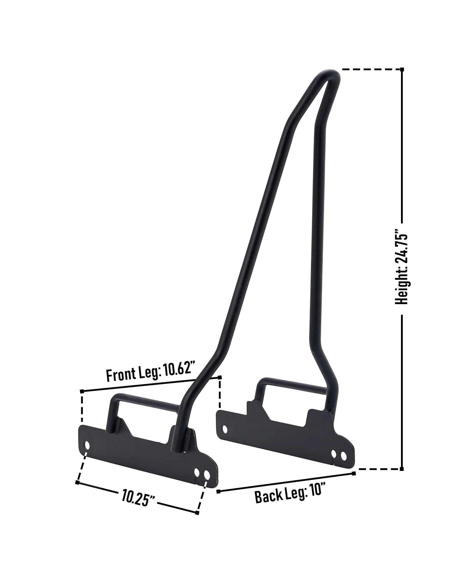 Iron Born Blade 25" Sissy Bar for Harley Dyna Fat Bob FXDF Matte Black Info