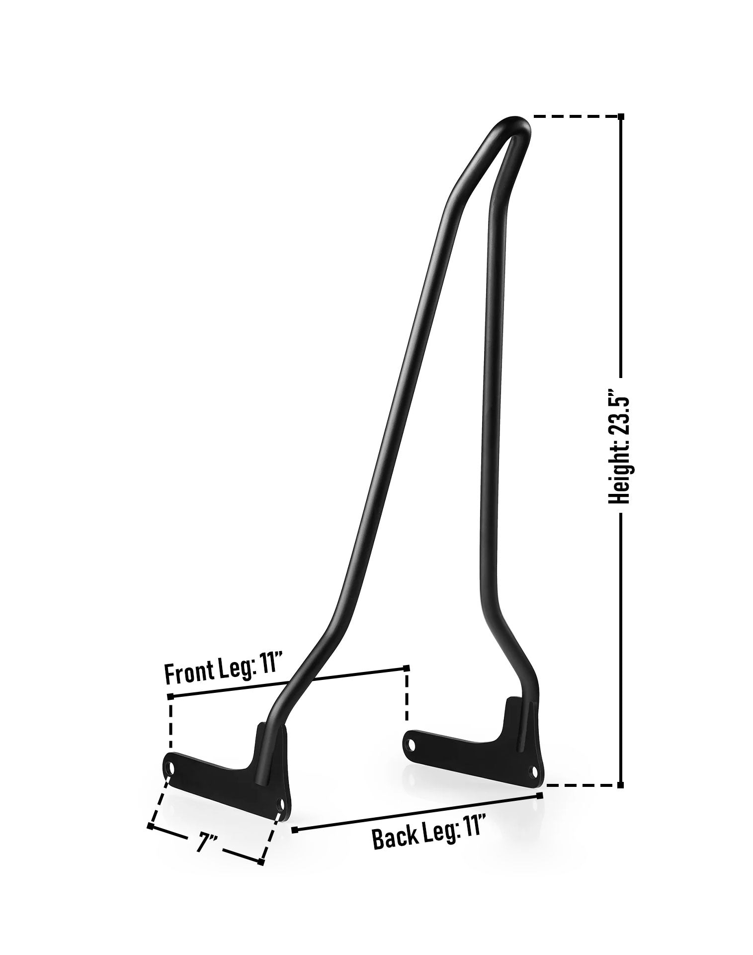 Iron Born Blade 25" Sissy Bar for Harley Softail Low Rider Matte Black Info