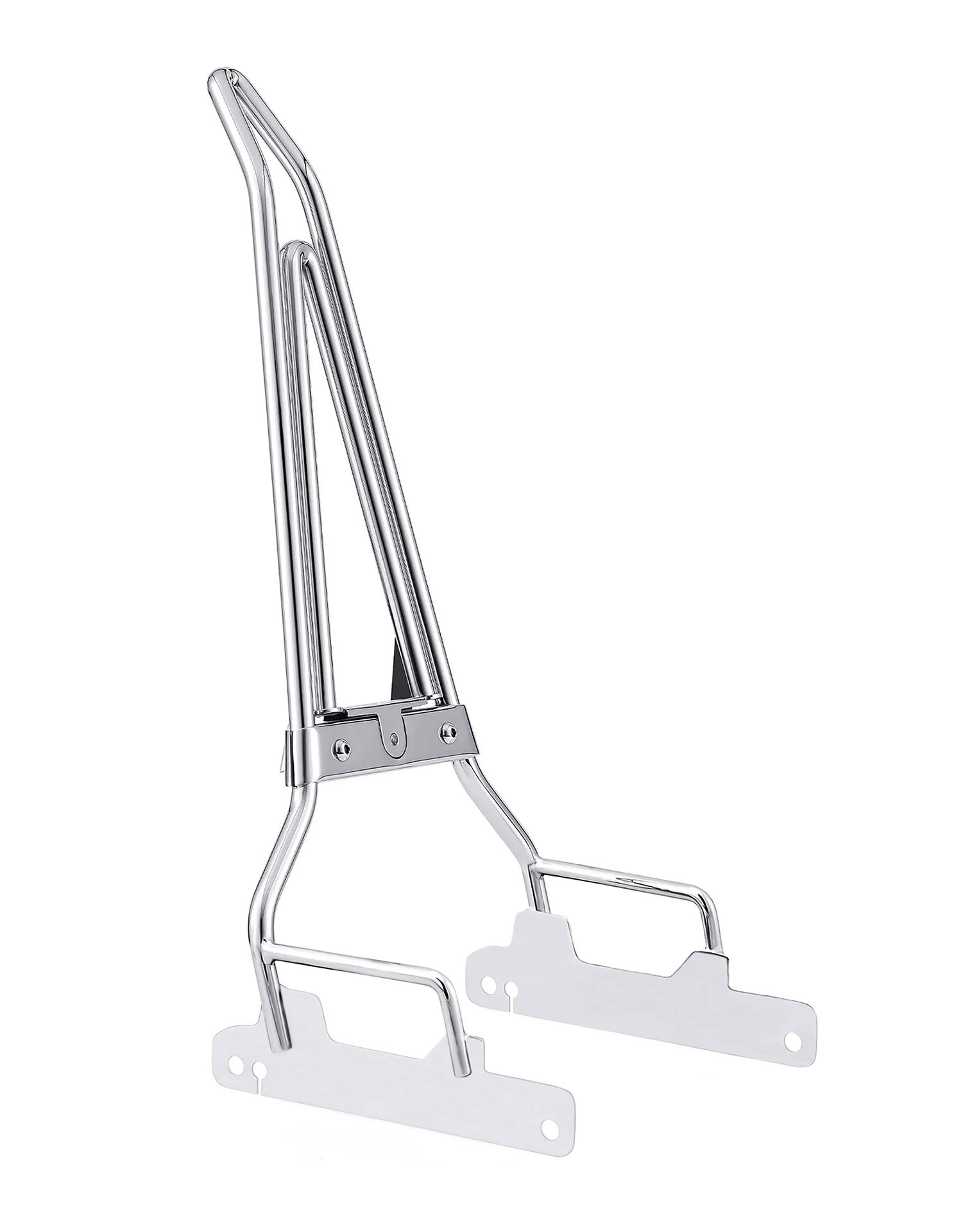 Iron Born Blade 25" Sissy Bar with Foldable Luggage Rack for Harley Dyna Low Rider FXDL Chrome Side View