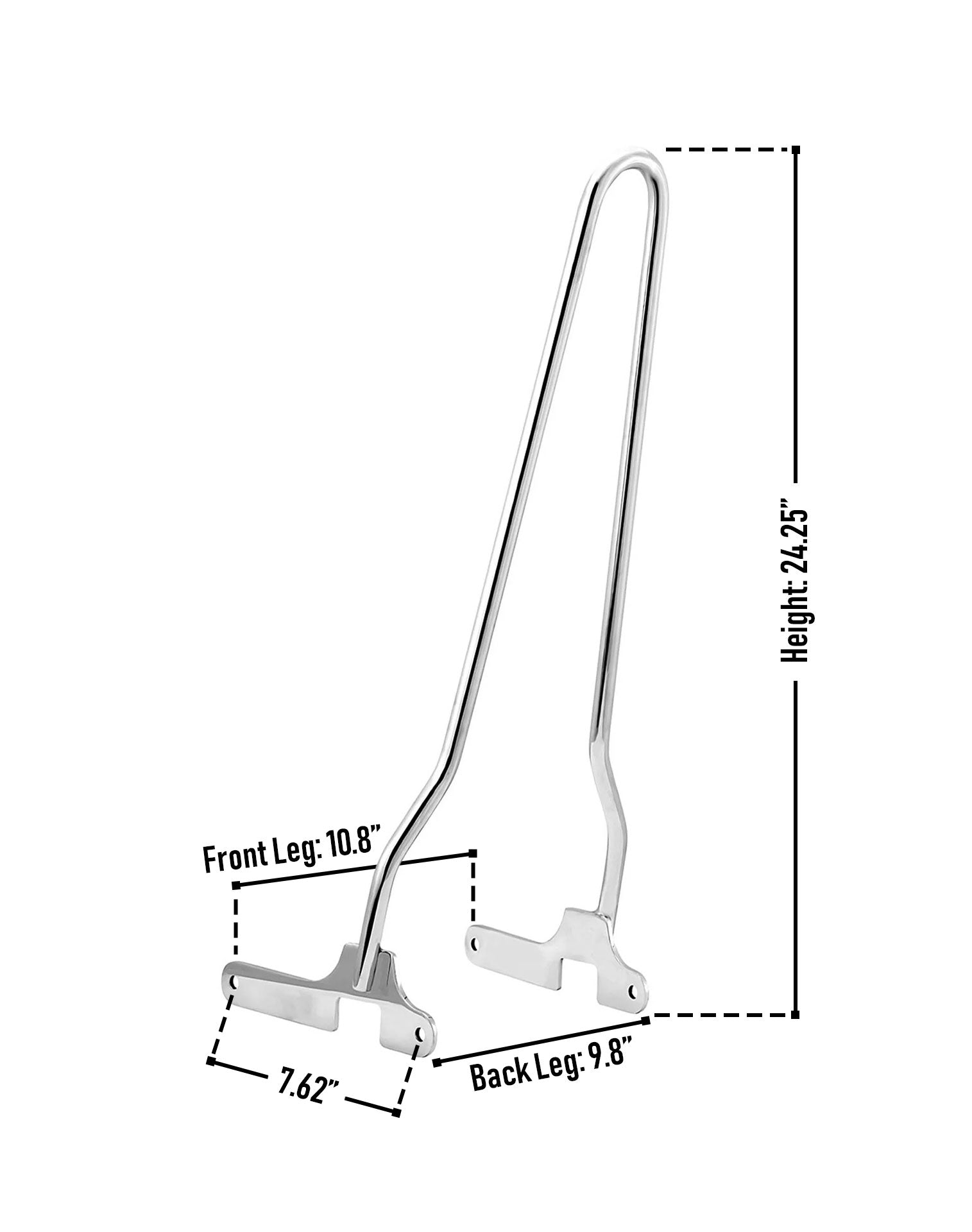 Iron Born Standard 25" Sissy Bar for Harley Sportster 1200 Low XL1200L Chrome Info