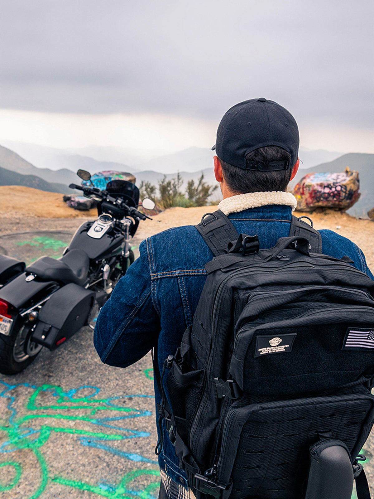 Motorcycle shop riding backpack