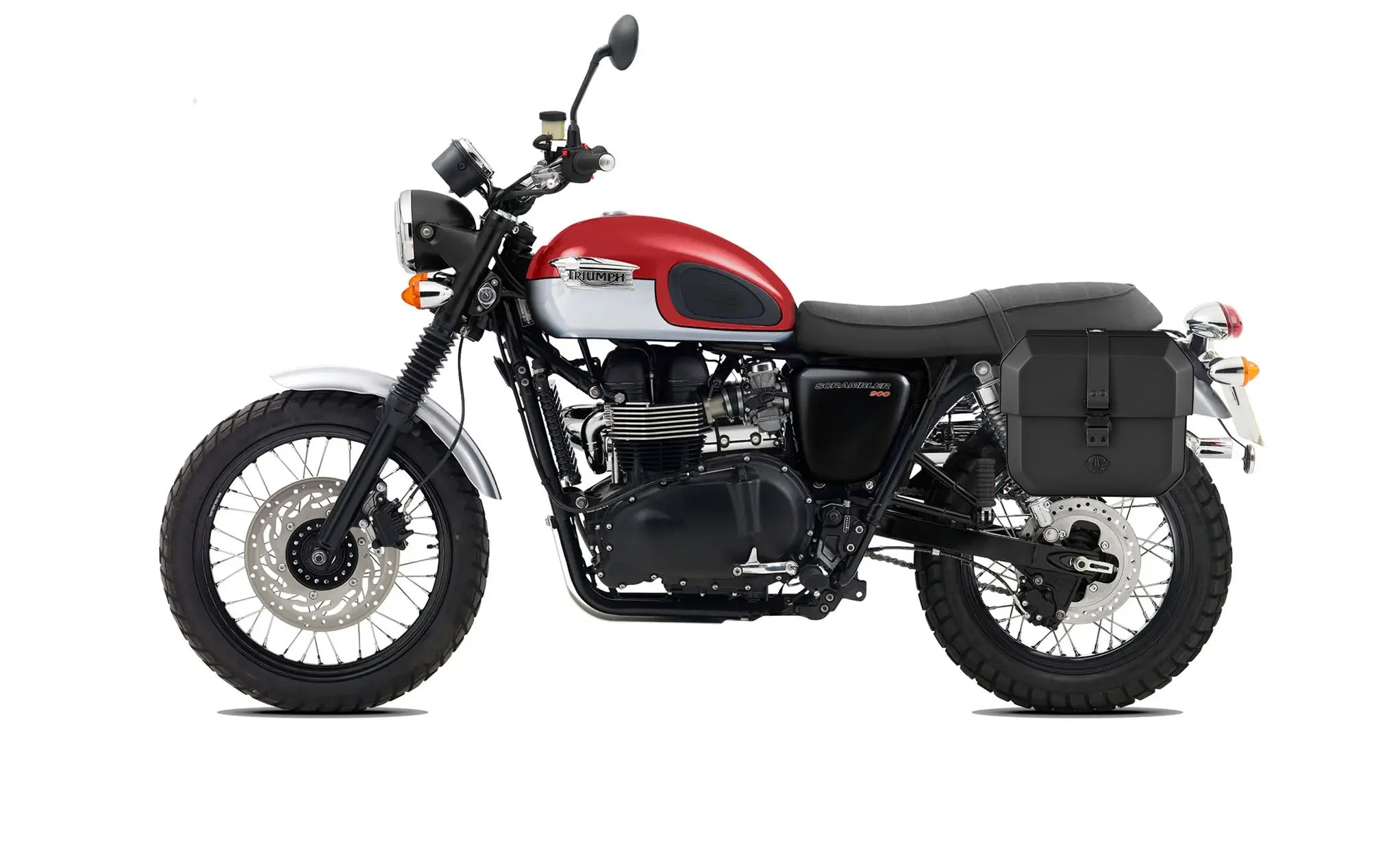 Viking Outlaw 10 Liters Small Quick Mount Triumph Scrambler Hard Solo Saddlebag Left Only Bag on Bike @expand
