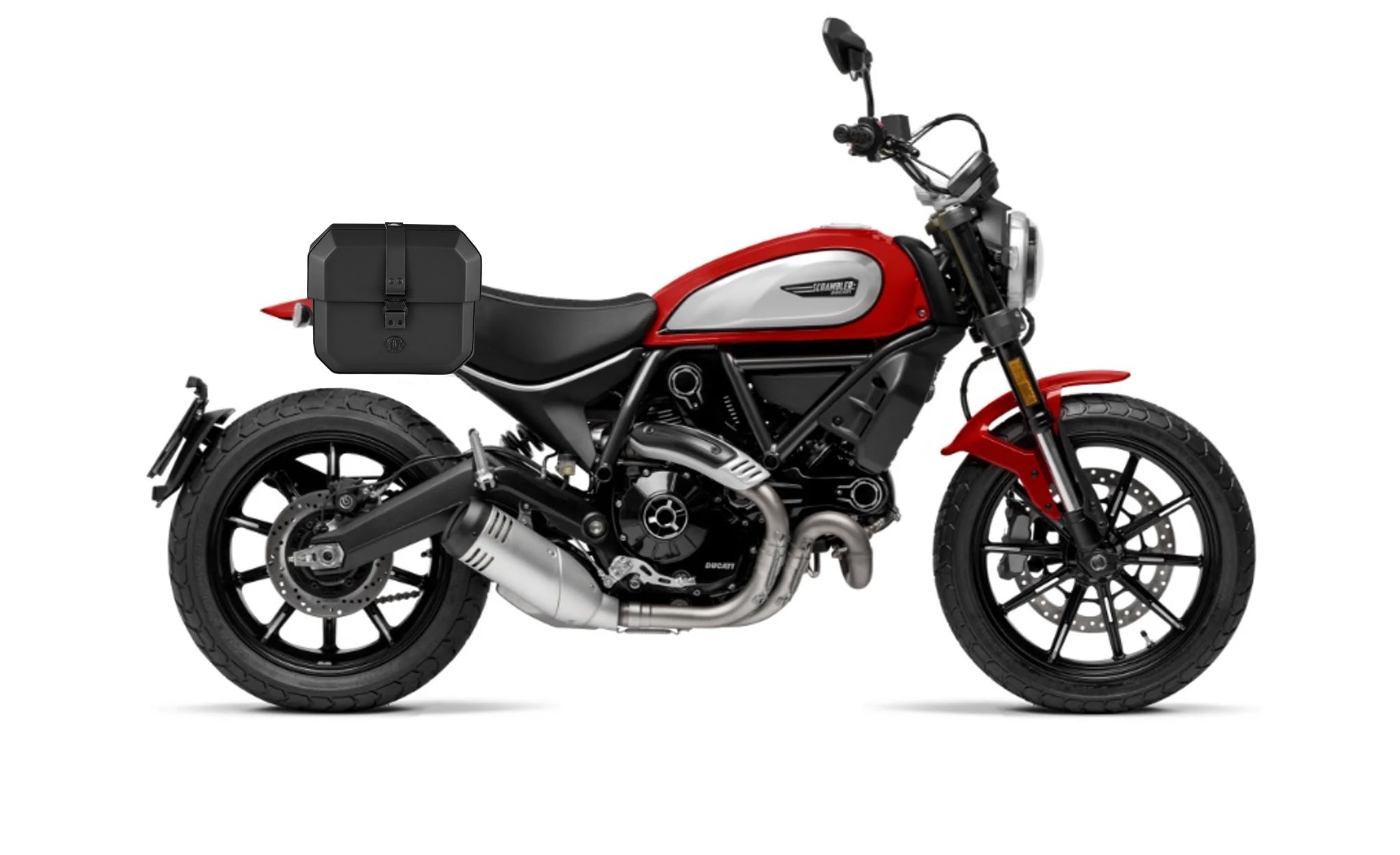 10L - Outlaw Quick Mount Small Ducati Scrambler (2014-17) Solo Hard Saddlebag (Right Only) @expand