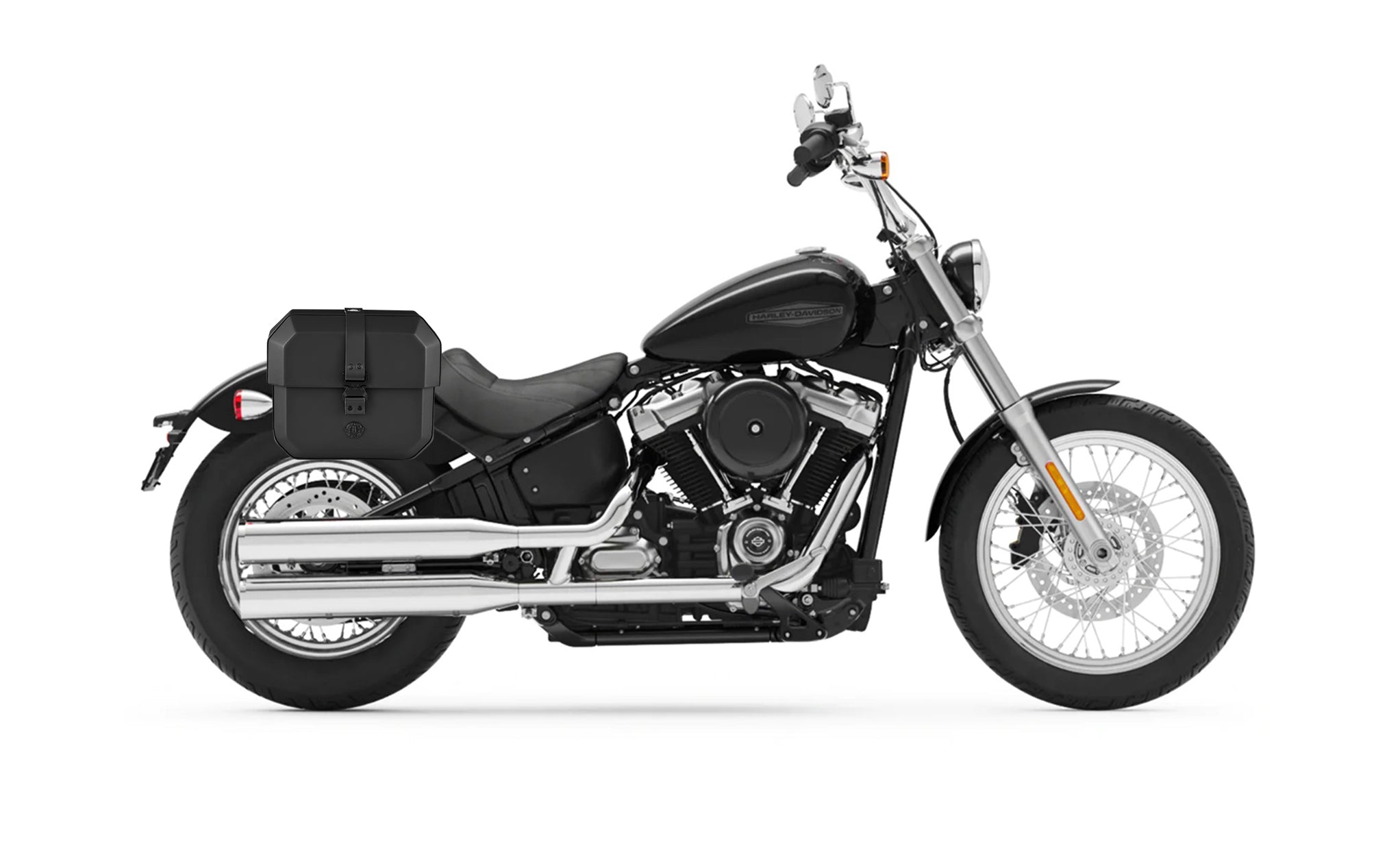 10L - Outlaw Quick Mount Small Harley Softail Standard FXST Solo Hard Saddlebag (Right Only) @expand