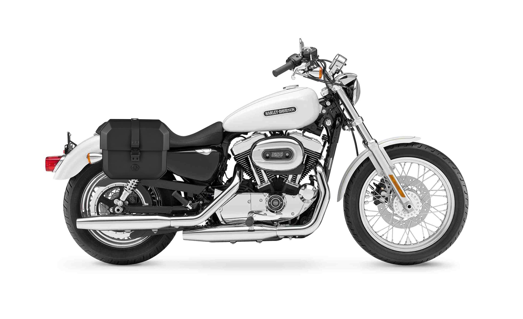10L - Outlaw Quick Mount Small Harley Sportster 1200 Low XL1200L Solo Hard Saddlebag (Right Only) @expand