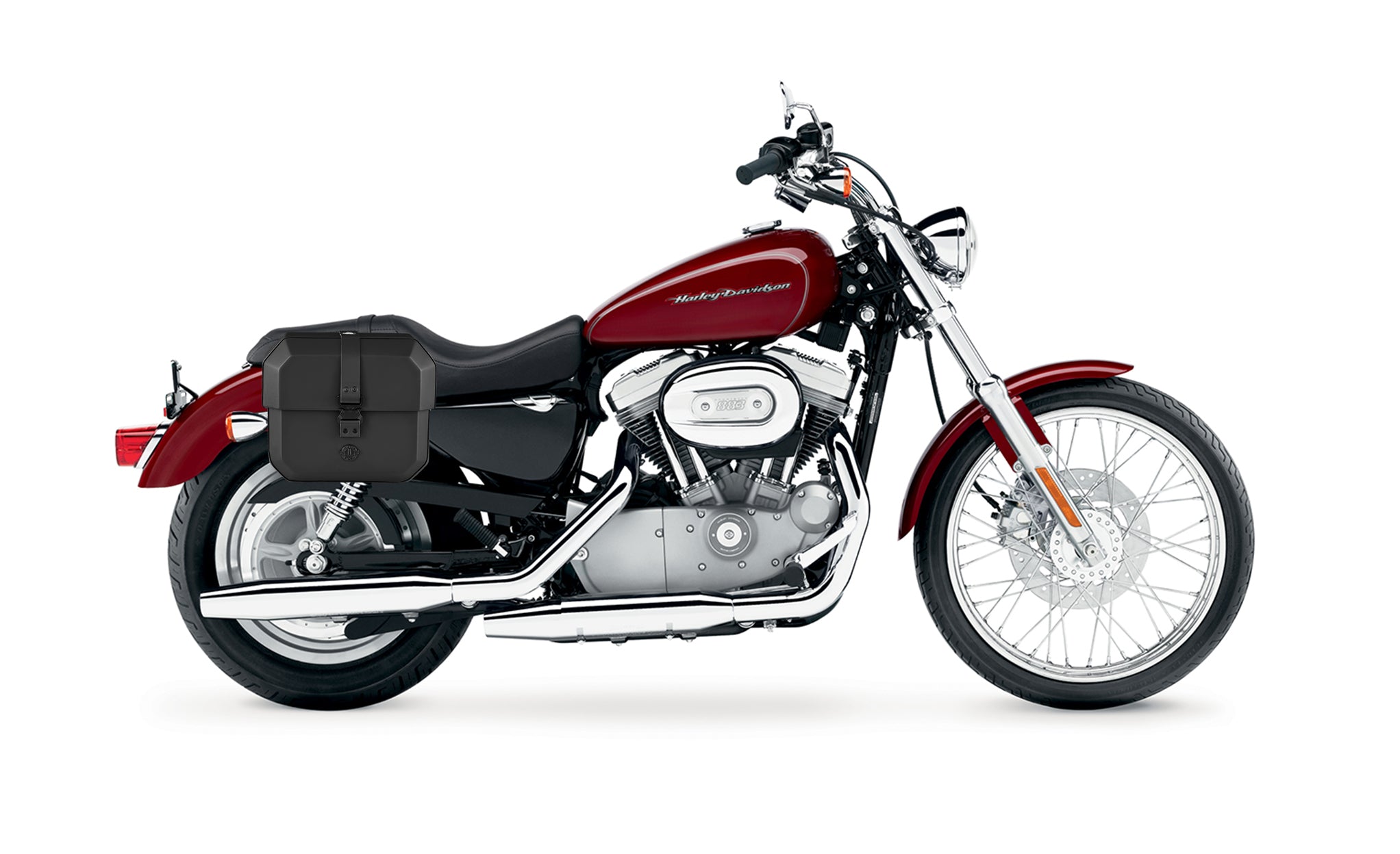 10L - Outlaw Quick Mount Small Harley Sportster 883 Custom XL883C Solo Hard Saddlebag (Right Only) @expand