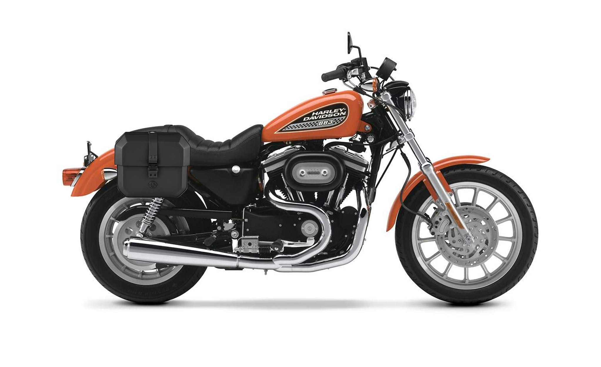 10L - Outlaw Quick Mount Small Harley Sportster 883 Low XL883L Solo Hard Saddlebag (Right Only) @expand