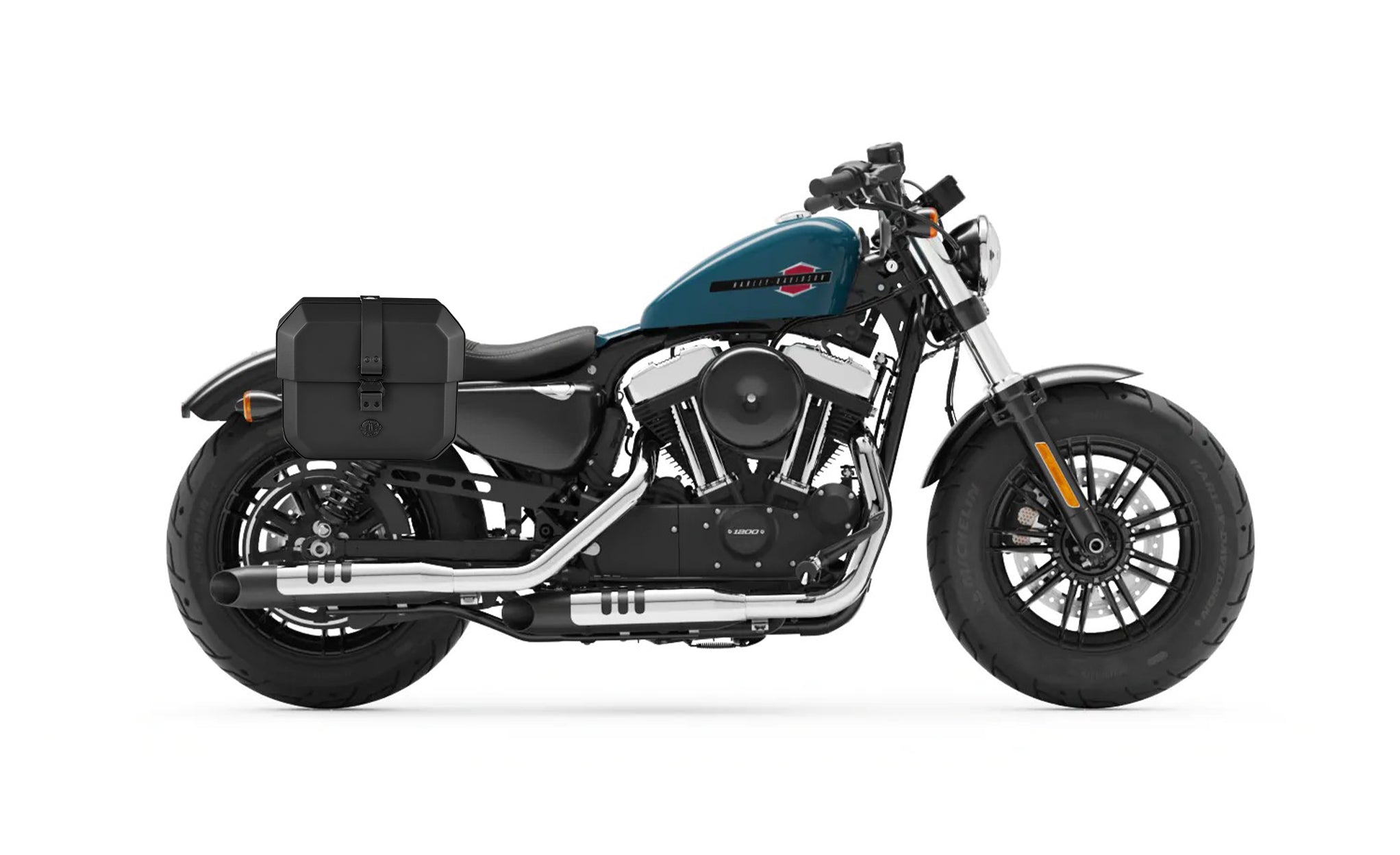 10L - Outlaw Quick Mount Small Harley Sportster Forty Eight 48 Solo Hard Saddlebag (Right Only) @expand
