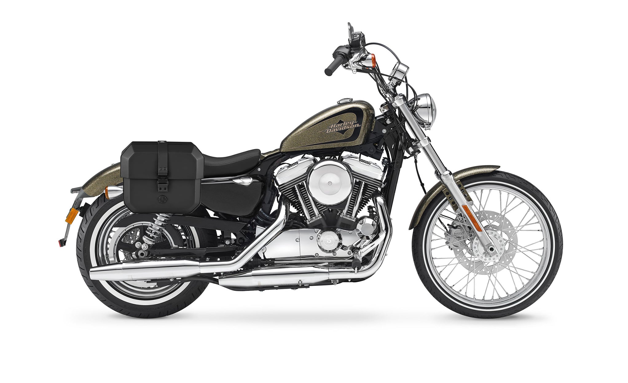 10L - Outlaw Quick Mount Small Harley Sportster Seventy Two 72 Solo Hard Saddlebag (Right Only) @expand