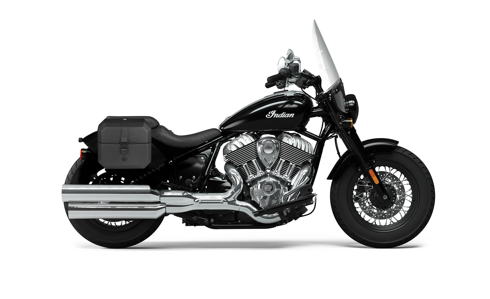 10L - Outlaw Quick-Mount Small Indian Super Chief Limited (2022+) Solo Hard Saddlebag (Right Only) Bag on Bike @expand