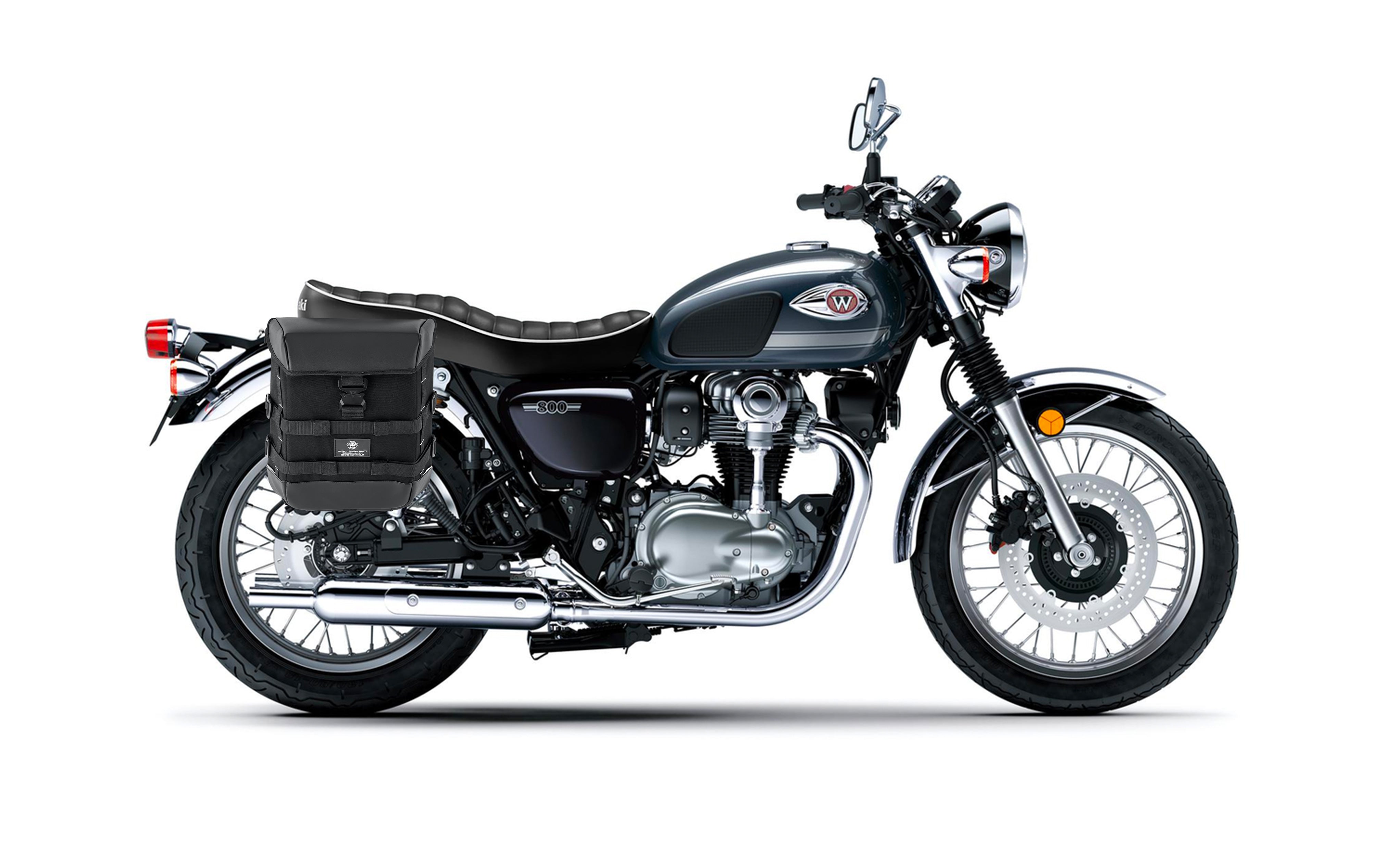 15L - Incognito Quick Mount Medium Kawasaki W800/ Street/ Cafe 2018+ Solo Saddlebag (Right Only) Bag on Bike @expand