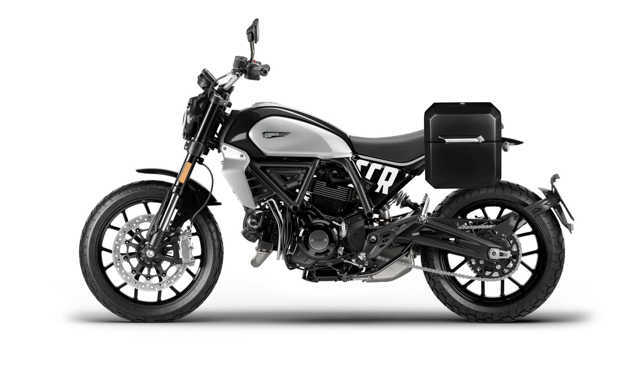 15L - Outlaw Quick Mount Medium Ducati Scrambler (2018-2022) Painted Hard Solo Saddlebag (Left Only) @expand