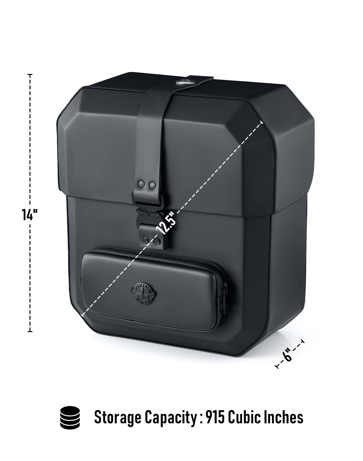 15L - Outlaw Quick Mount Medium Ducati Scrambler 1100/Special/Sport Hard Solo Saddlebag (Right Only) Storage Capacity