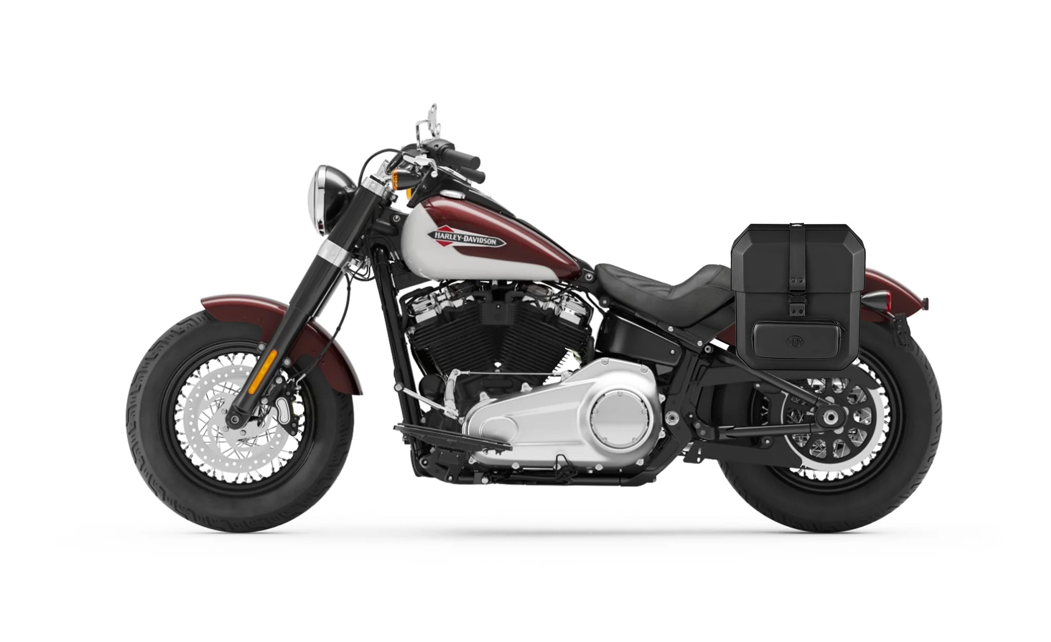 15L - Outlaw Quick Mount Medium Harley Softail Slim FLSL Hard Solo Saddlebag (Left Only) @expand
