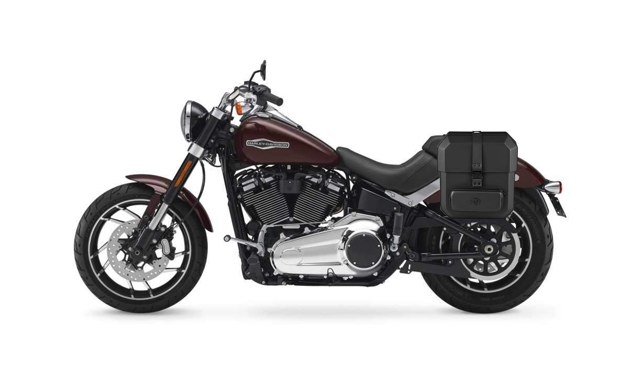 15L - Outlaw Quick Mount Medium Harley Softail Sport Glide Hard Solo Saddlebag (Left Only) @expand