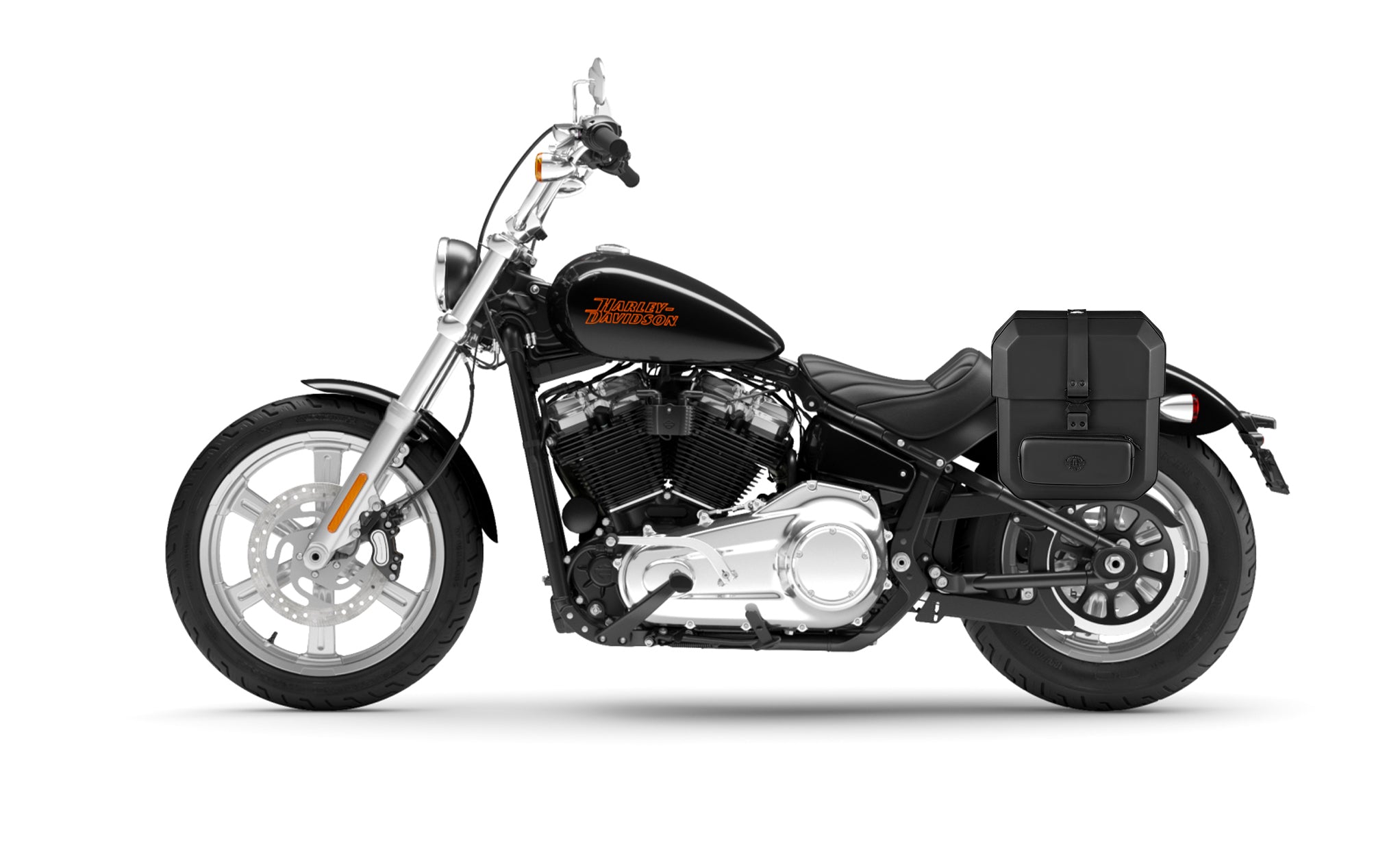 15L - Outlaw Quick Mount Medium Harley Softail Standard FXST Hard Solo Saddlebag (Left Only) @expand