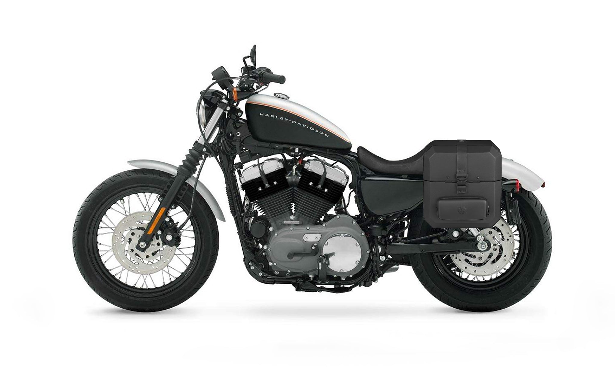 15L - Outlaw Quick Mount Medium Harley Sportster 1200 Nightster XL1200N Hard Solo Saddlebag (Left Only) @expand