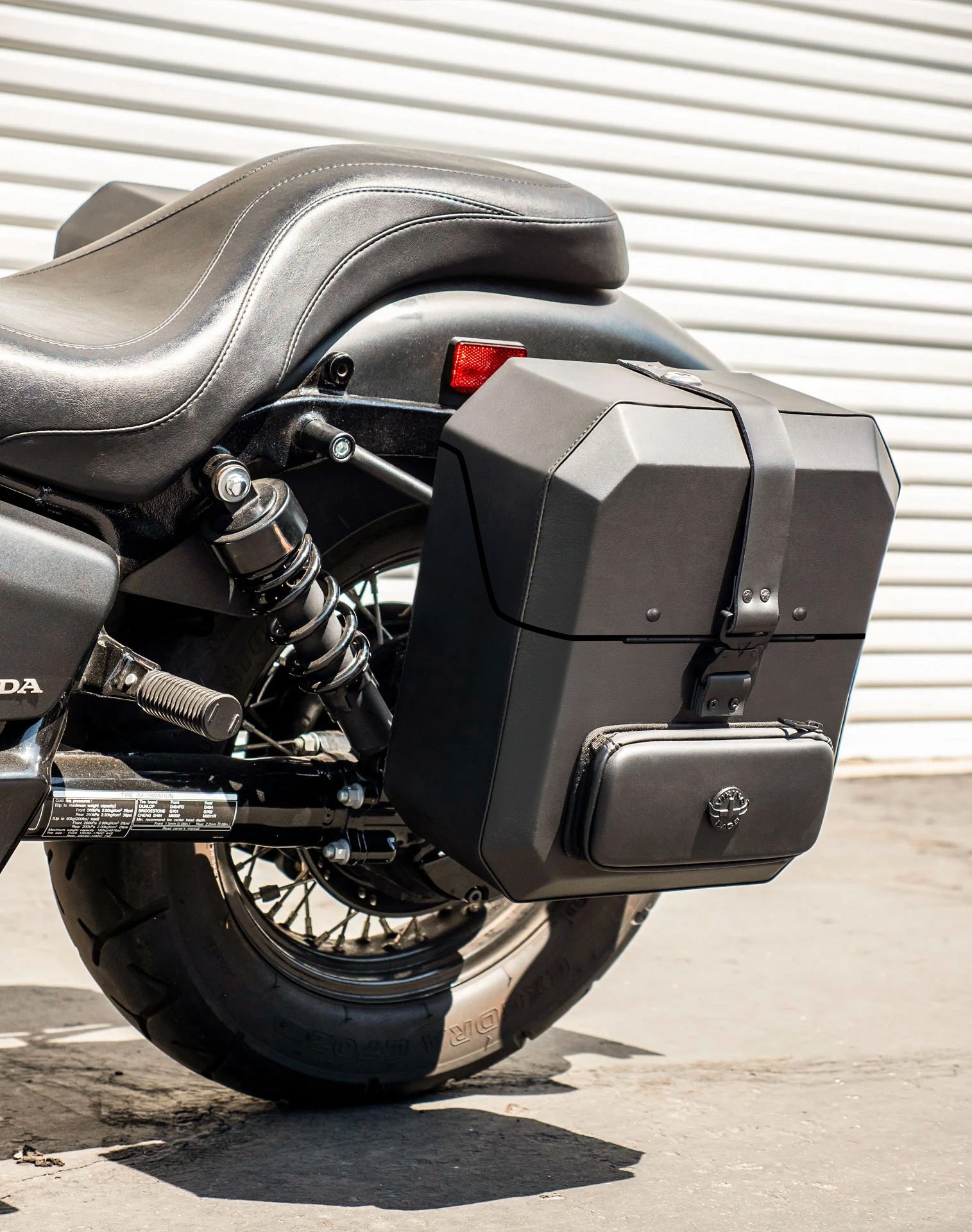 15L - Outlaw Quick Mount Medium Honda 750 Shadow Phantom Hard Solo Saddlebag (Left Only) v2