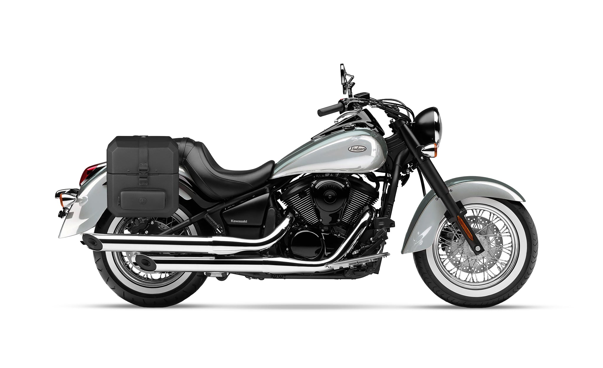 15L - Outlaw Quick Mount Medium Kawasaki Vulcan 900 Classic VN900 Hard Solo Saddlebag (Right Only) @expand