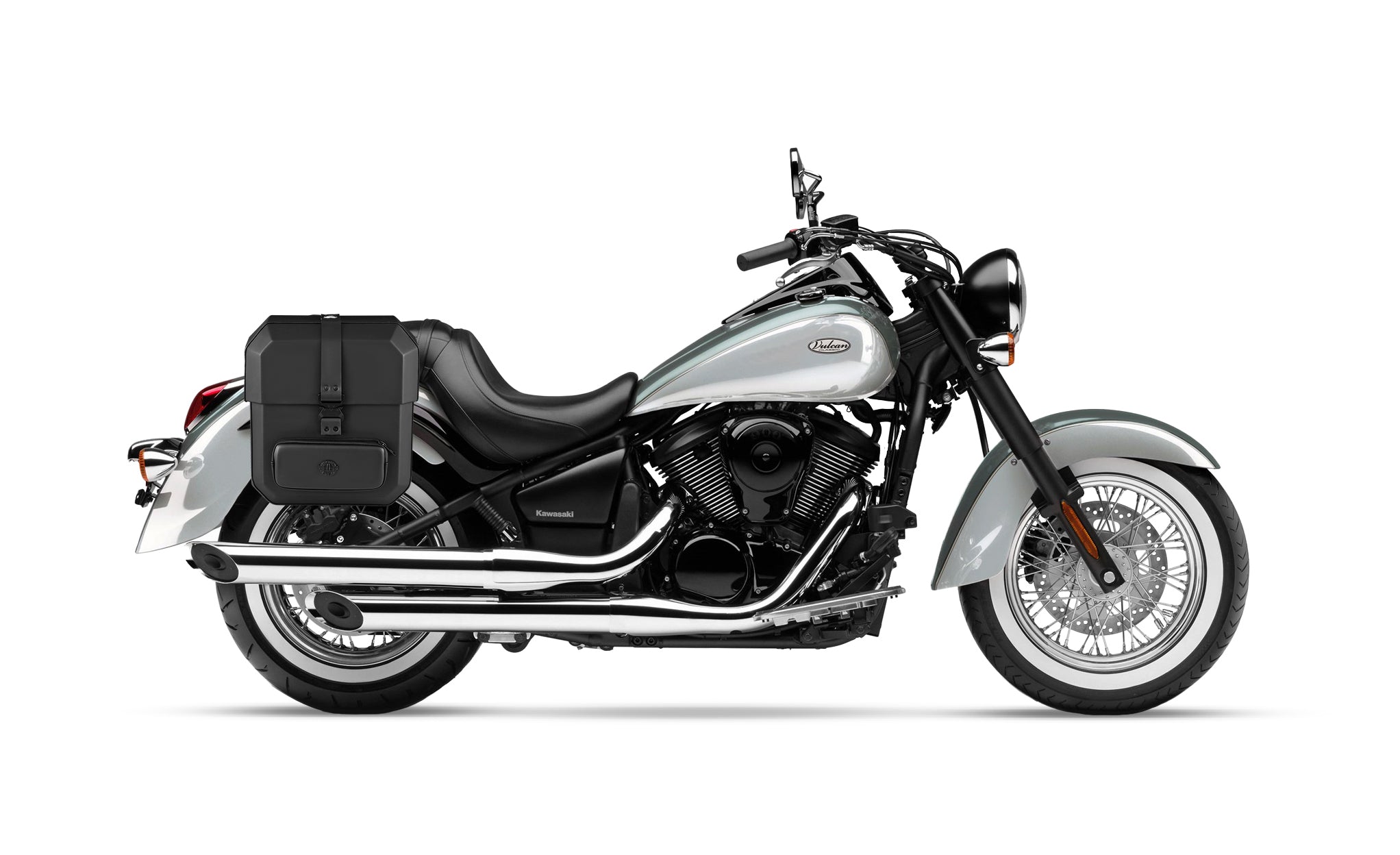 15L - Outlaw Quick Mount Medium Kawasaki Vulcan 900 Classic VN900 Hard Solo Saddlebag (Right Only) @expand