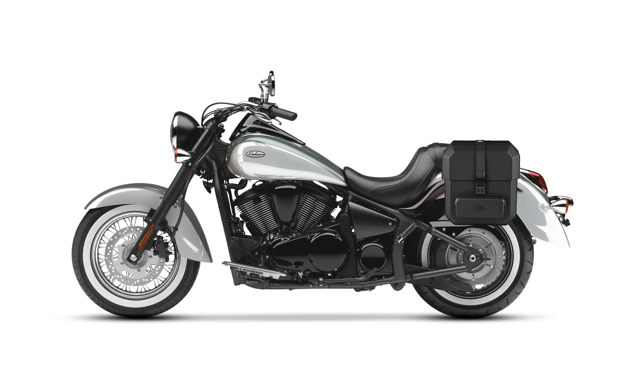 15L - Outlaw Quick Mount Medium Kawasaki Vulcan 900 Classic VN900 Hard Solo Saddlebag (Left Only) @expand