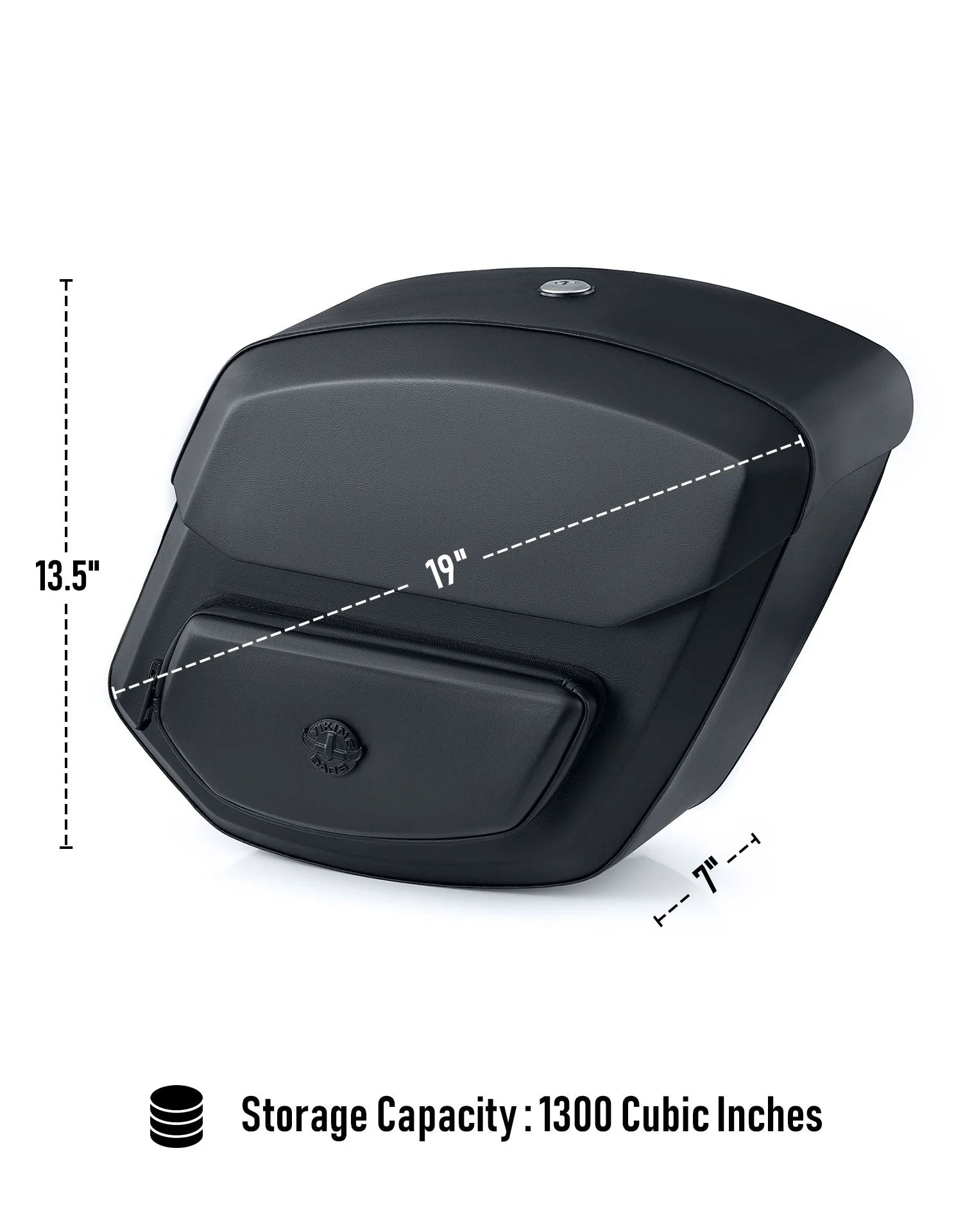 20L - Ironclad Quick-Mount Medium Ducati Monster 797 Hard Solo Saddlebag (Right Only) Storage Capacity