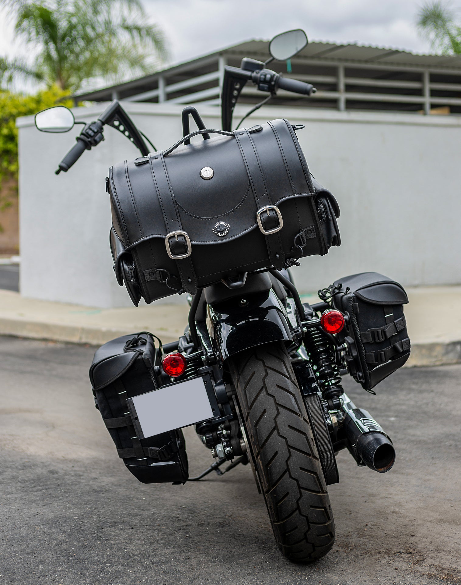 18L - Century Medium BMW Leather Motorcycle Sissy Bar Bag