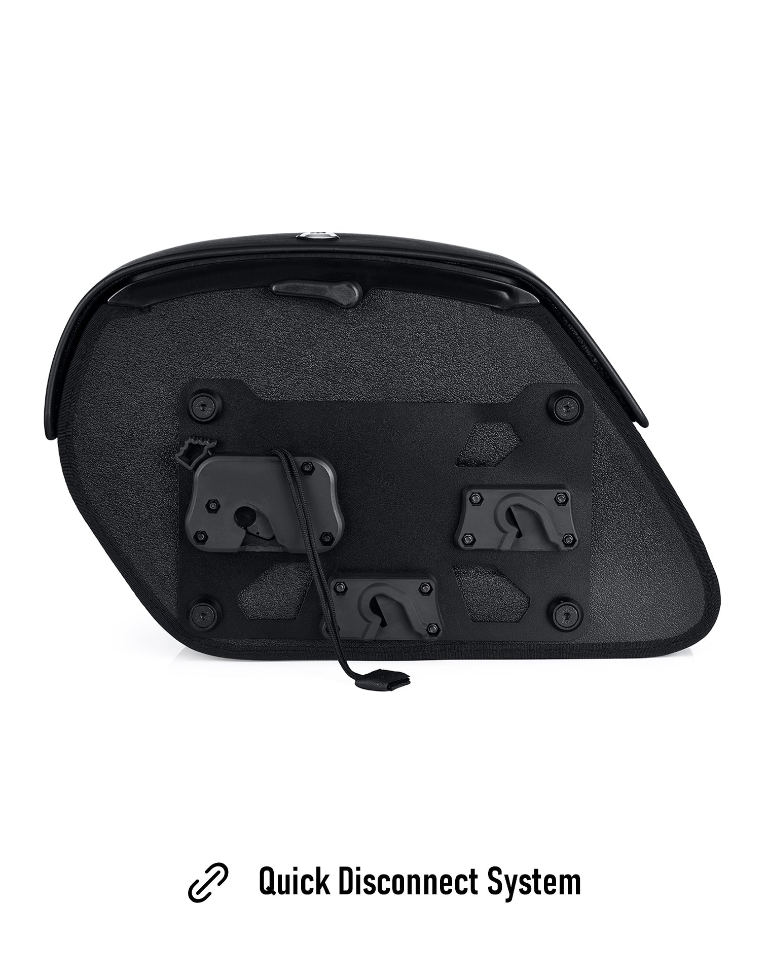 22L - Warrior Medium Quick-Mount Motorcycle Saddlebags For Harley Softail Breakout FXBR/S Back View